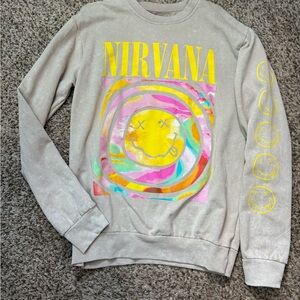 NIRVANA Beige Graphic Tee